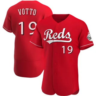 Authentic Men's Joey Votto Cincinnati Reds Alternate Jersey - Red