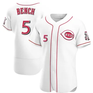 Authentic Men's Johnny Bench Cincinnati Reds Home Jersey - White