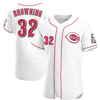 Authentic Men's Tom Browning Cincinnati Reds Home Jersey - White