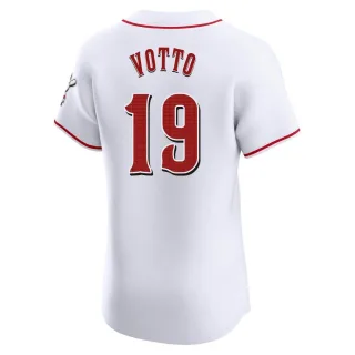 Elite Men's Joey Votto Cincinnati Reds Home Jersey - White