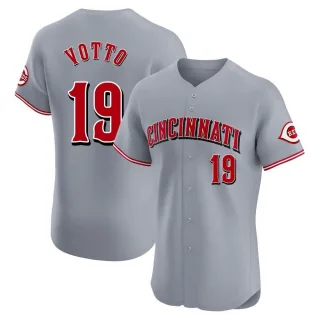 Elite Men's Joey Votto Cincinnati Reds Road Jersey - Gray