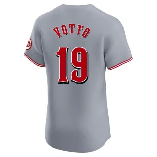 Elite Men's Joey Votto Cincinnati Reds Road Jersey - Gray