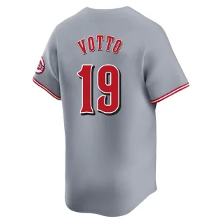 Limited Men's Joey Votto Cincinnati Reds Away Jersey - Gray