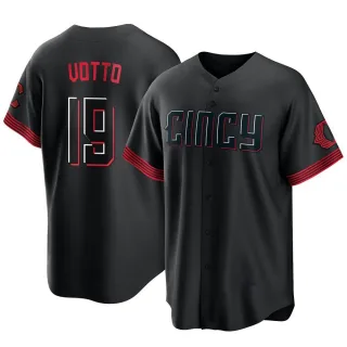 Replica Men's Joey Votto Cincinnati Reds 2023 City Connect Jersey - Black