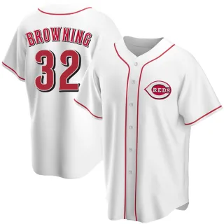 Replica Men's Tom Browning Cincinnati Reds Home Jersey - White