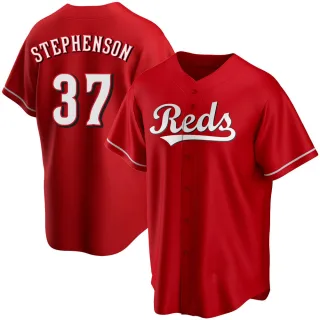 Nike Youth Cincinnati Reds City Connect Tyler Stephenson #37 Cool Base  Jersey