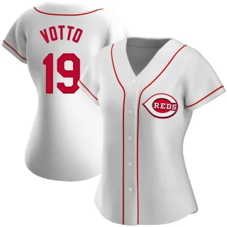 Replica Women's Joey Votto Cincinnati Reds Home Jersey - White