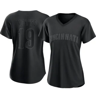 Replica Women's Joey Votto Cincinnati Reds Pitch Fashion Jersey - Black