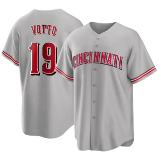 Replica Youth Joey Votto Cincinnati Reds Road Jersey - Gray